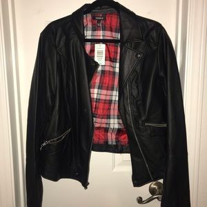 Black leather jacket